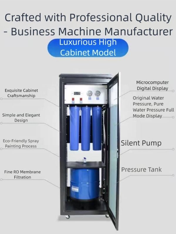 The interior of the Commercial Reverse Osmosis-LE10
