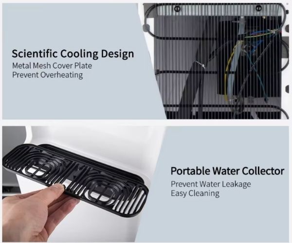 Close-up of theDesktop Water Dispensers-LE6's drip tray