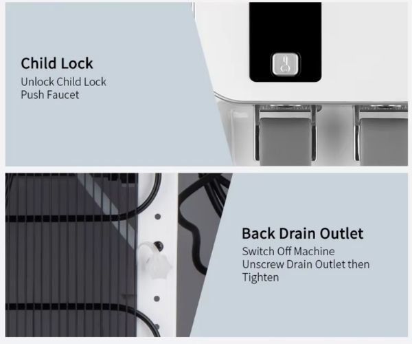 Close-up of the Desktop Water Dispensers-LE6 outlet