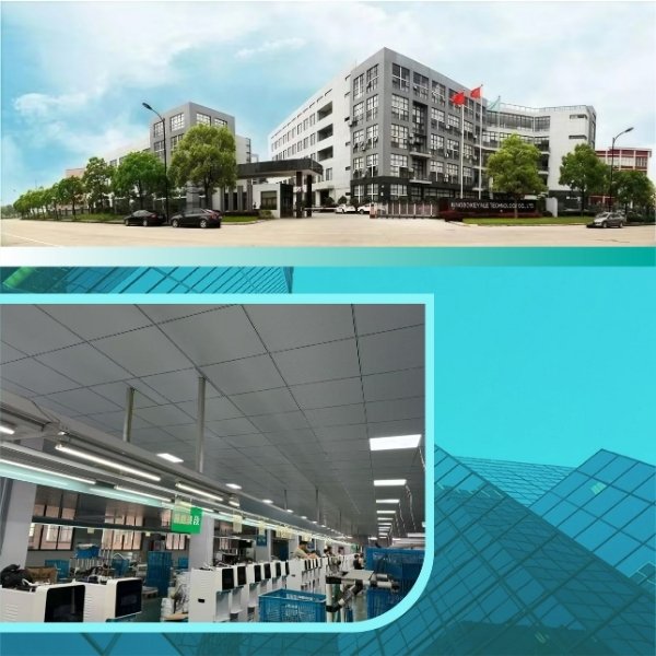 Factory panorama and production line