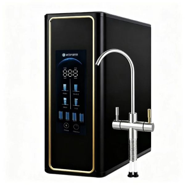Side view of black Under Sink RO Systems-KH02