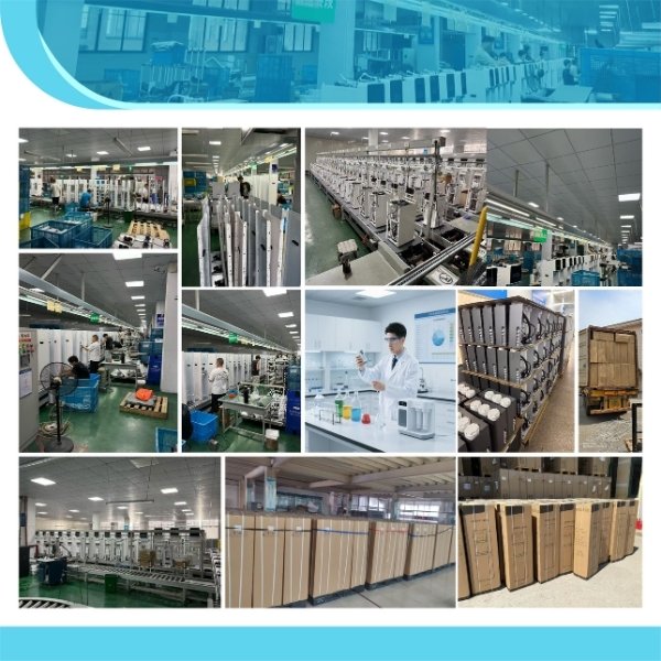 Factory laboratory, assembly, testing, packaging, and shipping operations