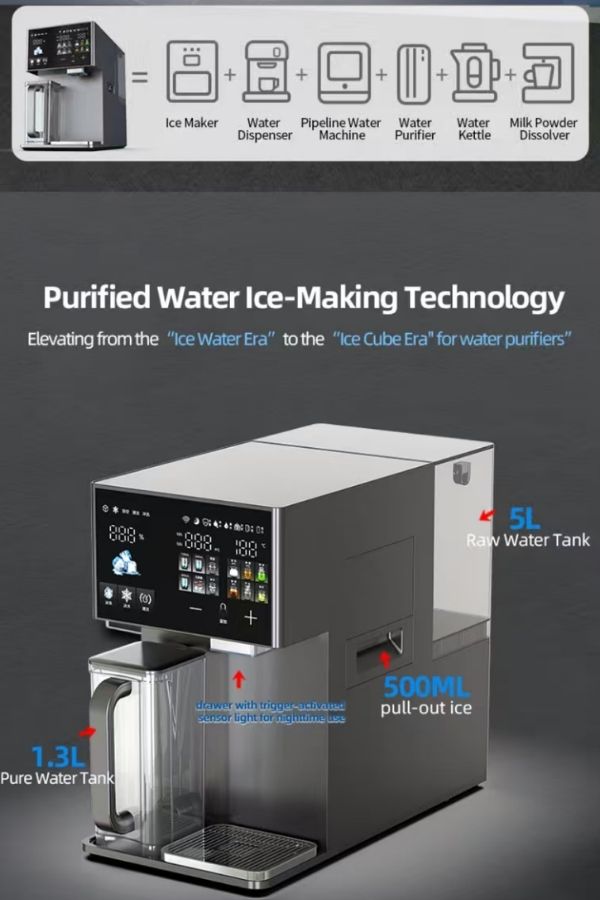 water dispenser with ice maker-KHT6 Functions