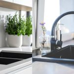 water flows from the faucet