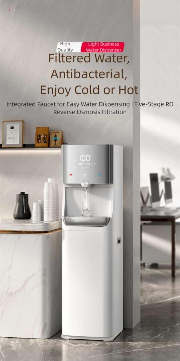 The water purifier is in the living room