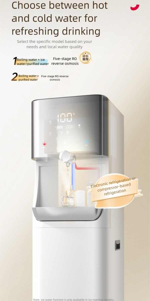 Hot and cold water functions of the water purifier